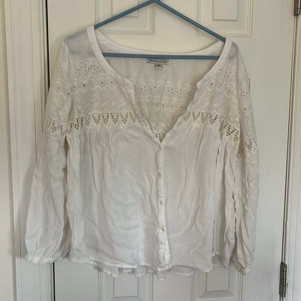 White peasant top